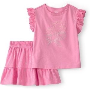 Carter’s Baby Girls’ 2-piece Set(Pink Flower)