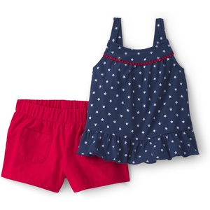 Carter’s Baby Girls’ 2-piece Set(Red/Blue Stars)