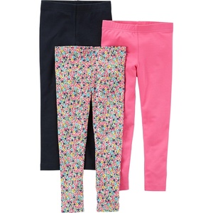 Carter’s Baby Girls 3-Pack Ankle Length Skinny Leggings(Black/Floral/Pink)