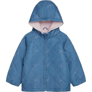 Carter’s Baby Girls’ Daisy Diamond Quilted Midweight Jacket With Fleece Lining(Chambray)