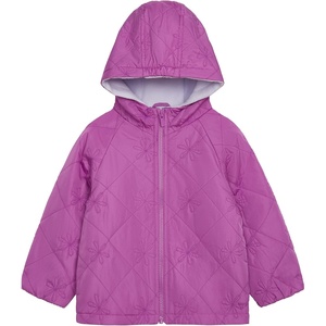 Carter’s Baby Girls’ Daisy Diamond Quilted Midweight Jacket With Fleece Lining(Purple)