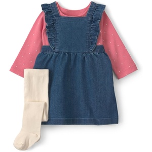 Carter’s Baby Girls’ Dress Set(Heart Chambray)