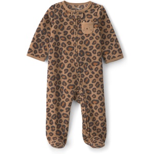 Carter’s Baby Girls’ Fleece Sleep and Play(Brown Leopard)