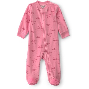 Carter’s Baby Girls’ Fleece Sleep and Play(Pink Bow)