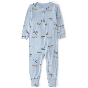 Carter’s Baby Girls’ Purelysoft 1-piece Pajamas(Blue Vintage Plane)