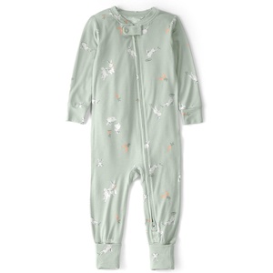 Carter’s Baby Girls’ Purelysoft 1-piece Pajamas(Green Easter Bunny)