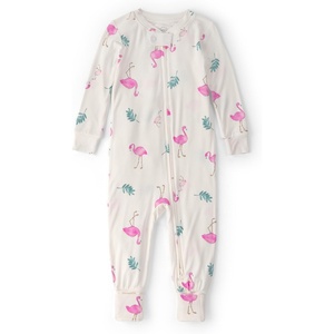 Carter’s Baby Girls’ Purelysoft 1-piece Pajamas(White Flamingo)