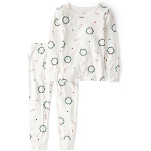 Carter’s Baby Purelysoft Long-sleeve 2-piece Pajamas(Christmas Wreath)