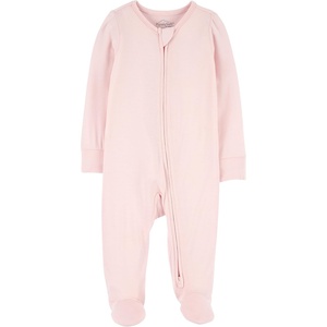 Carter’s Baby Purelysoft Sleep and Play Pajamas(Light Pink Solid)