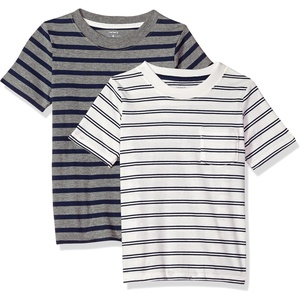 Carter’s Boys’ 2-Pack Tee(Grey Stripe/White Stripe)