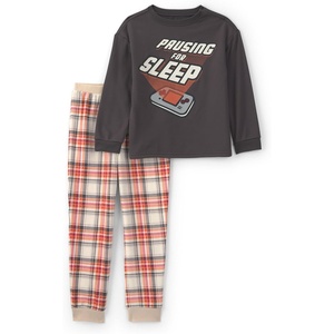 Carter’s Boys’ 2-piece Fleece Pjs(Plaid Gamer)