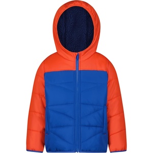 Carter’s Boys Boys Heavyweight Winter Jacket, Warm, Hooded, Water-resistant Winter Coat(Orange)