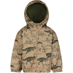 Carter’s Boys’ Midweight Water-Resistant Fleece-Lined Snug Jacket(Khaki Dinosaur)