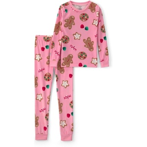 Carter’s Girls’ 2-piece Fleece Holiday Pjs(Pink Gingerbread Cookie)