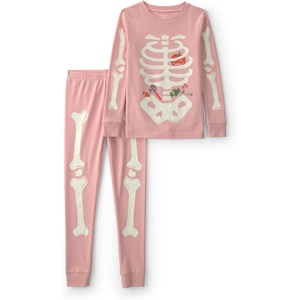 Carter’s Girls’ 2-piece Holiday Cotton Pj(Pink Skeleton)