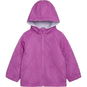 Carter’s Girls’ Daisy Diamond Quilted Midweight Jacket With Fleece Lining(Purple)