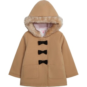 Carter’s Girls’ Faux Wool Winter Dress Coat(Khaki)