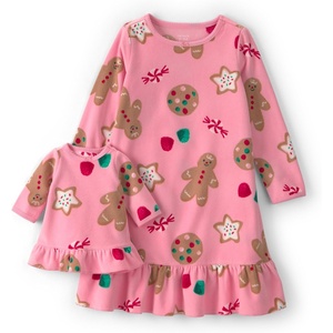 Carter’s Girls’ Fleece Gown(Pink Gingerbread Cookie)