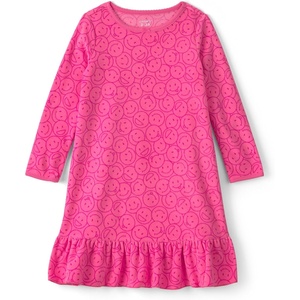 Carter’s Girls’ Fleece Gown(Pink Smiley Faces)
