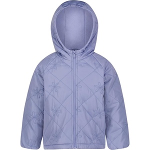 Carter’s Girls’ Lightweight Fleece Lined Hooded Raincoat Rain Jacket(Lavender)