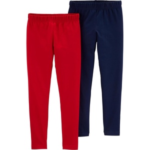 Carter’s Little Girl’s 2-Pack Leggings Pants(Red/Navy)
