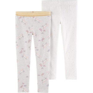 Carter’s Little Girl’s 2-Pack Leggings Pants(White)