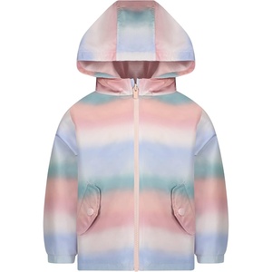 Carter’s Toddler & Little Girls’ Midweight Fleece Lined Hooded Raincoat Rain Jacket(Ombre)