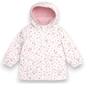 Carter’s Toddler & Little Girls’ Midweight Fleece Lined Hooded Raincoat Rain Jacket(Strawberry)