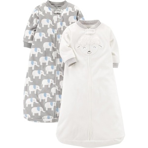 Carter’s Unisex-Baby 2-Pack Microfleece Sleepbag(Grey Elephant/White Sheep)