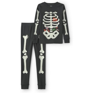 Carter’s boys 2-piece Holiday Cotton Pj(Neutral Skeleton)