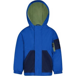 OSHKOSH B’GOSH Baby Boys’ Midweight Jersey Lined Hooded Jacket With Zipper Pocket(Blue)