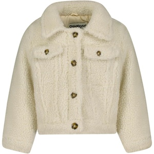 OSHKOSH B’GOSH Girls’ Midweight Sherpa Button-front Jacket(Ivory)