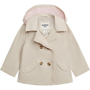 OSHKOSH B’GOSH girls Midweight Fleece Lined Windbreaker Jacket(Khaki)