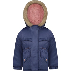 OshKosh B’gosh Girls Heavyweight Faux Fur Hooded Parka Warm Winter Coat(Navy)