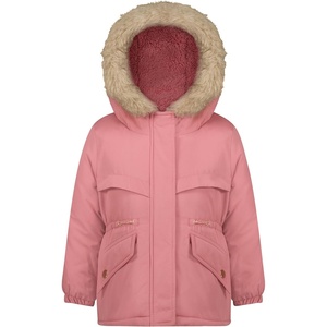 OshKosh B’gosh Girls Heavyweight Faux Fur Hooded Parka Warm Winter Coat(Rose)