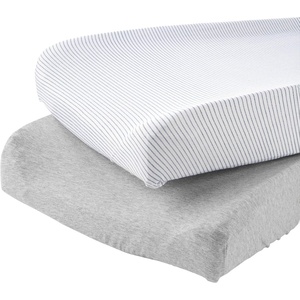 Simple Joys by Carter’s Baby 2-Pack Cotton Changing Pad Covers(White  Heather)