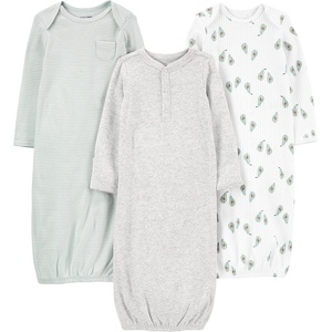 Simple Joys by Carter’s Baby 3-pack Neutral Cotton Sleeper Gown(Avocados/Heather/Stripe)