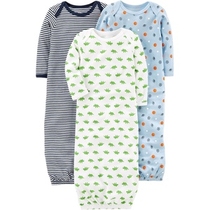 Simple Joys by Carter’s Baby Boys 3-pack Cotton Sleeper Gown(Blue/White)