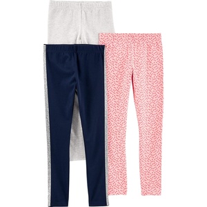 Simple Joys by Carter’s Girls 3 pack Leggings(Grey/Navy/Pink)
