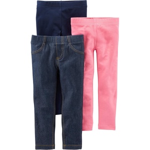 Simple Joys by Carter’s Girls 3 pack Leggings(Navy/Pink/Denim)