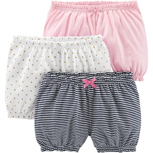 Simple Joys by Carter’s Girls’ 3-Pack Knit Shorts(Light Pink/Navy Stripe/White Dots)