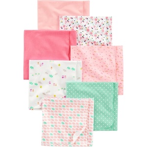 Simple Joys by Carter’s Unisex Babies’ Flannel Receiving Blankets, Pack of 7(Pink/White)