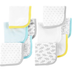 Simple Joys by Carter’s Unisex Babies’ Washcloth Set, Pack of 10(Multicolor)