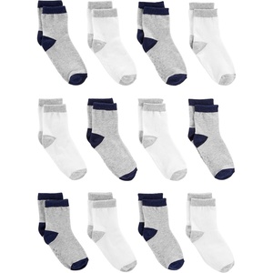 Simple Joys by Carter’s baby-boys 12-pack Neutral Sock Low(Grey/White)