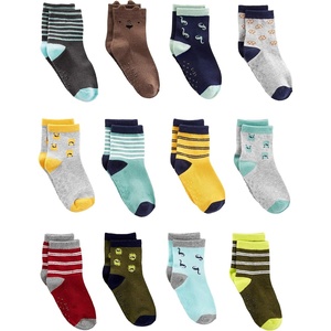 Simple Joys by Carter’s baby-boys 12-pack Neutral Sock Low(Multicolor/Dinosaur/Monster/Stripe)