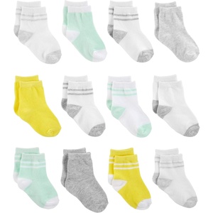 Simple Joys by Carter’s baby-boys 12-pack Neutral Sock Low(Multicolor/Solid Colors)