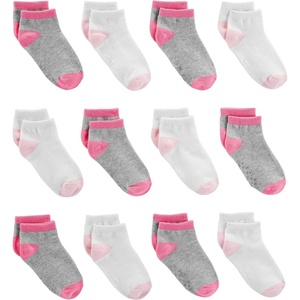 Simple Joys by Carter’s baby-boys 12-pack Neutral Sock Low(Pink/Grey/White)