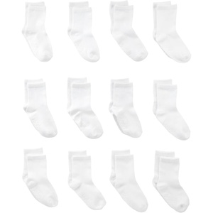 Simple Joys by Carter’s baby-boys 12-pack Neutral Sock Low(White Crew)