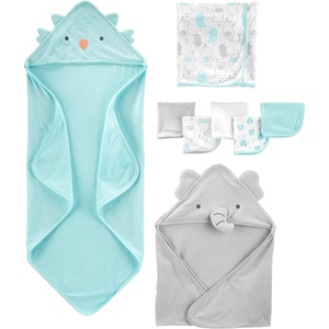 Simple Joys by Carter’s baby-girls 8-piece Towel and Washcloth Set(Aqua Blue/Grey)