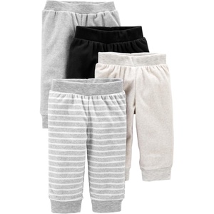 Simple Joys by Carter’s unisex-baby 4-pack Fleece Pants(Black/Ivory/Light Grey/White Stripe)